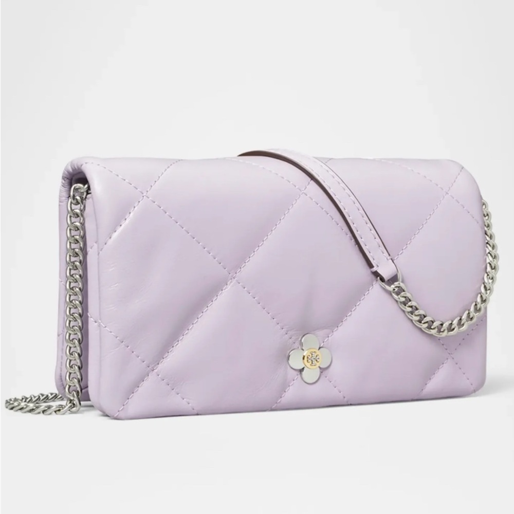 Tory Burch Kira Clover Wallet on a Chain NWT